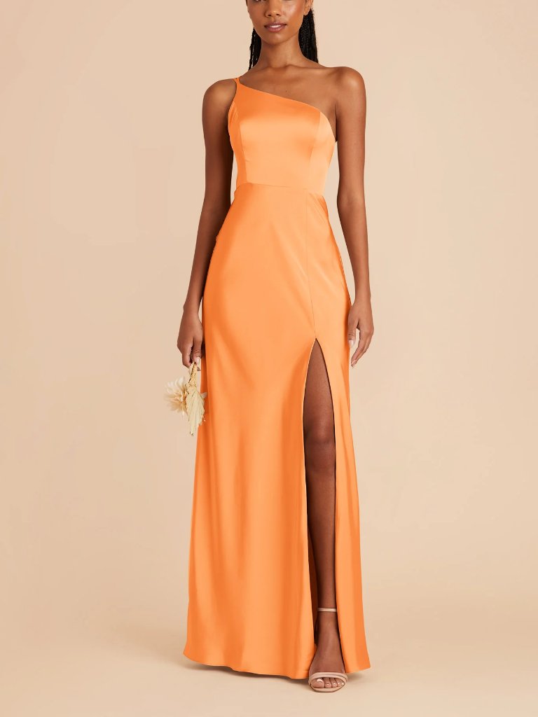 Birdie Grey Matte Satin Bridesmaid Dress
